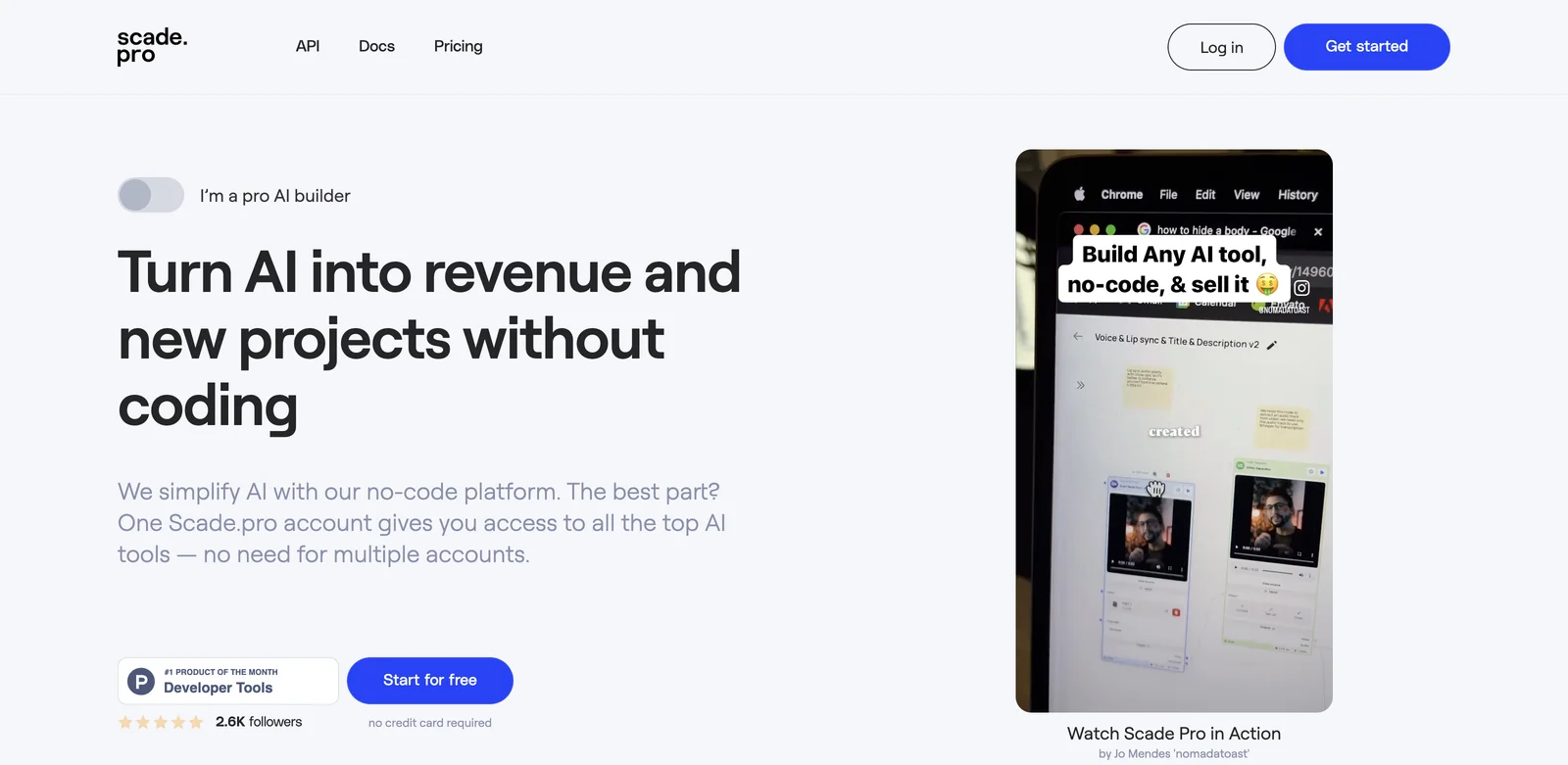 Scade.pro: Simplify Your AI Journey with No-Code Solutions