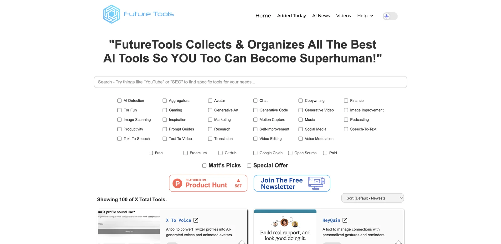 FutureTools: Find the Best AI Tools for Your Needs