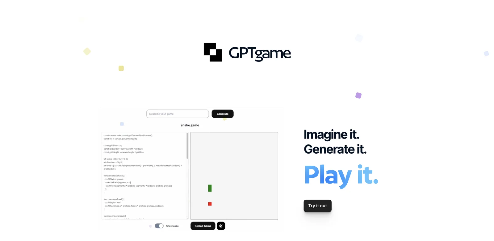 GPTGame | Generate games with GPT and play immediately!