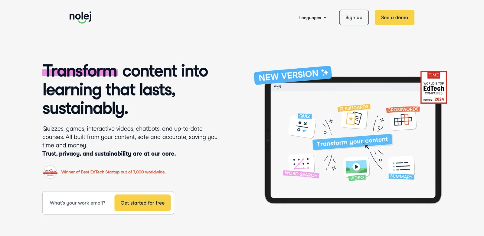 Nolej: Transform Your Content into Engaging Learning Experiences