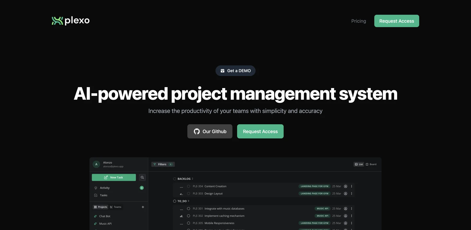 Plexo: AI-Powered Project Management for Enhanced Team Productivity