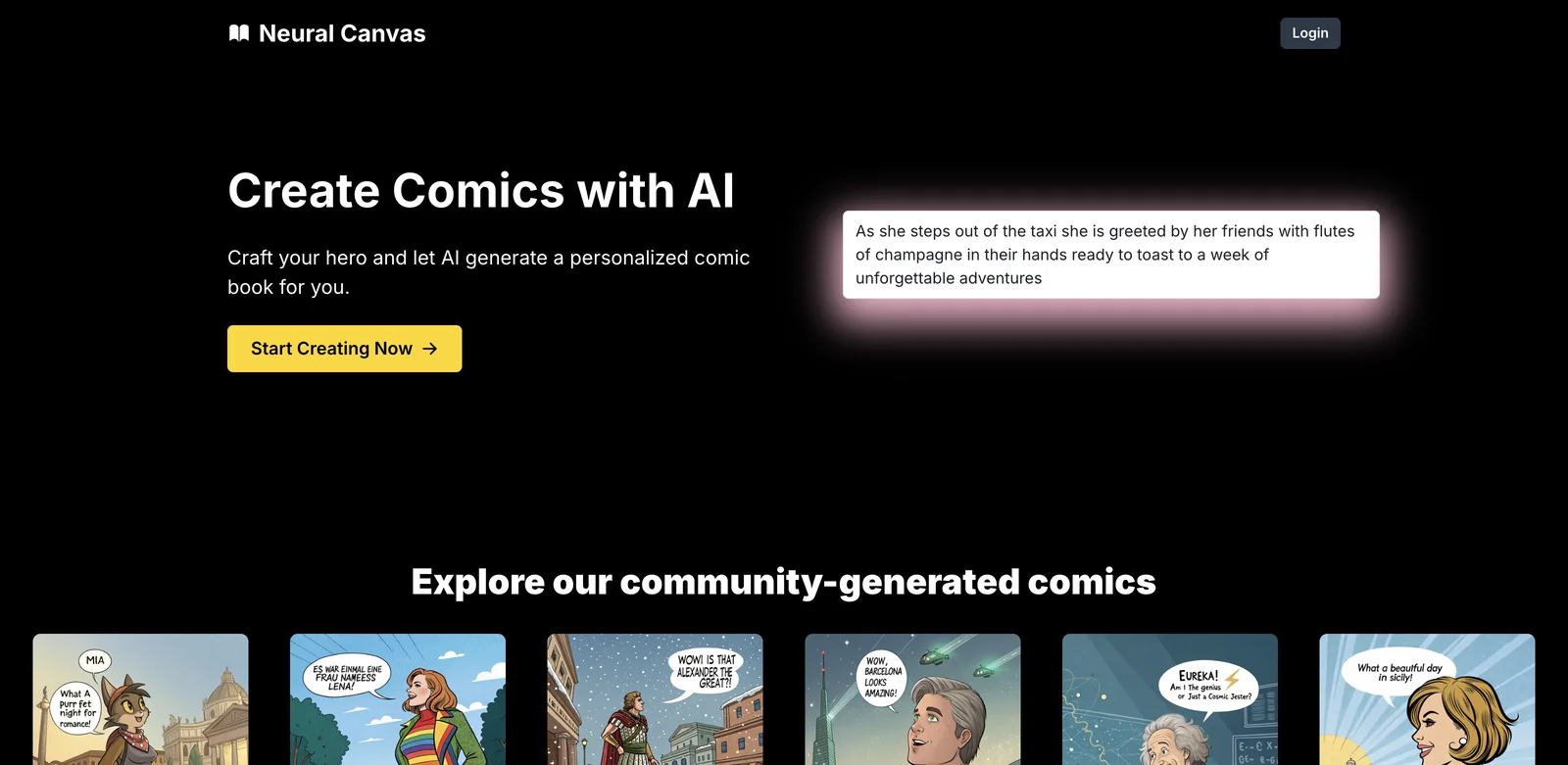 Create Your AI Comic with Neural Canvas