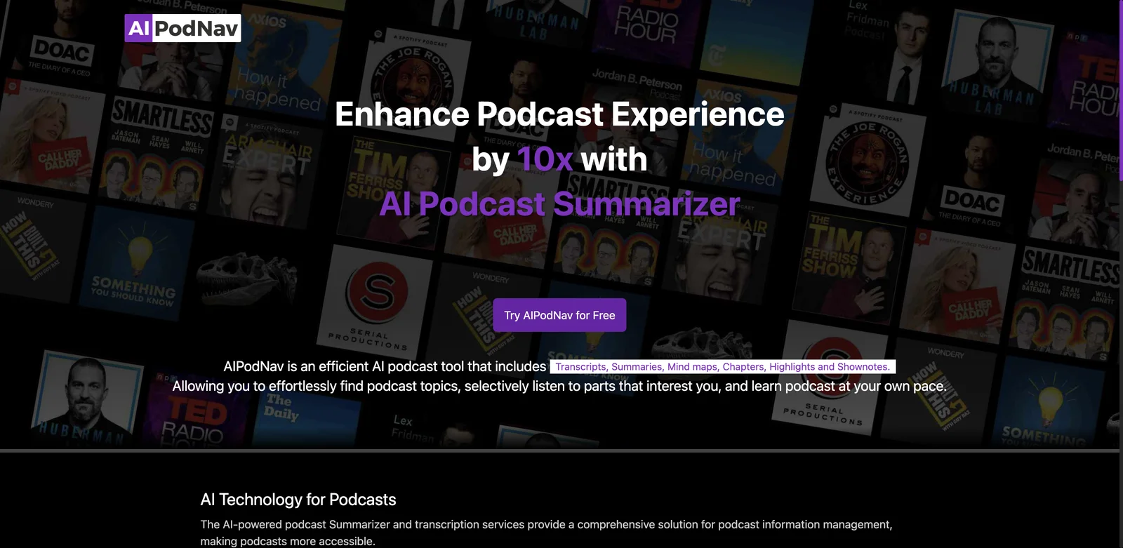 AIPodNav: Enhance Your Podcast Experience with AI