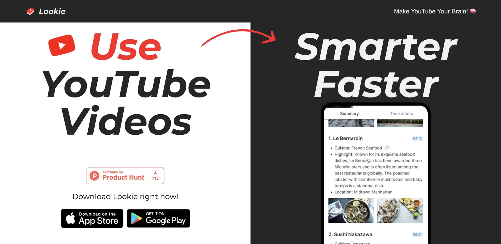 Lookie: YouTube AI - Make YouTube Your Brain Efficiently