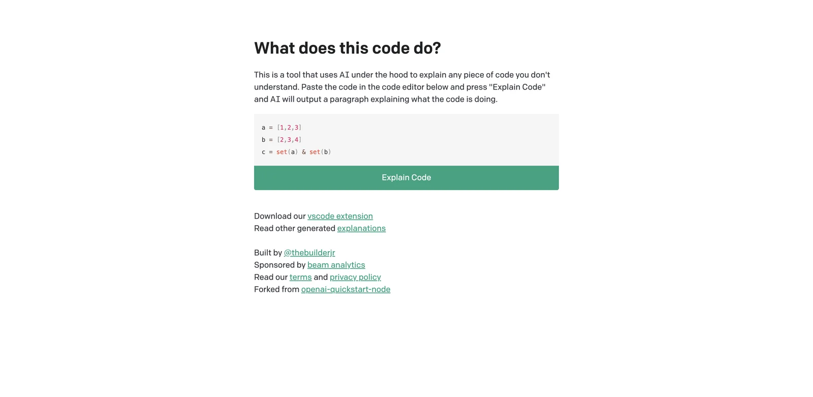 Understand Any Code Snippet with AI-Powered Explanations