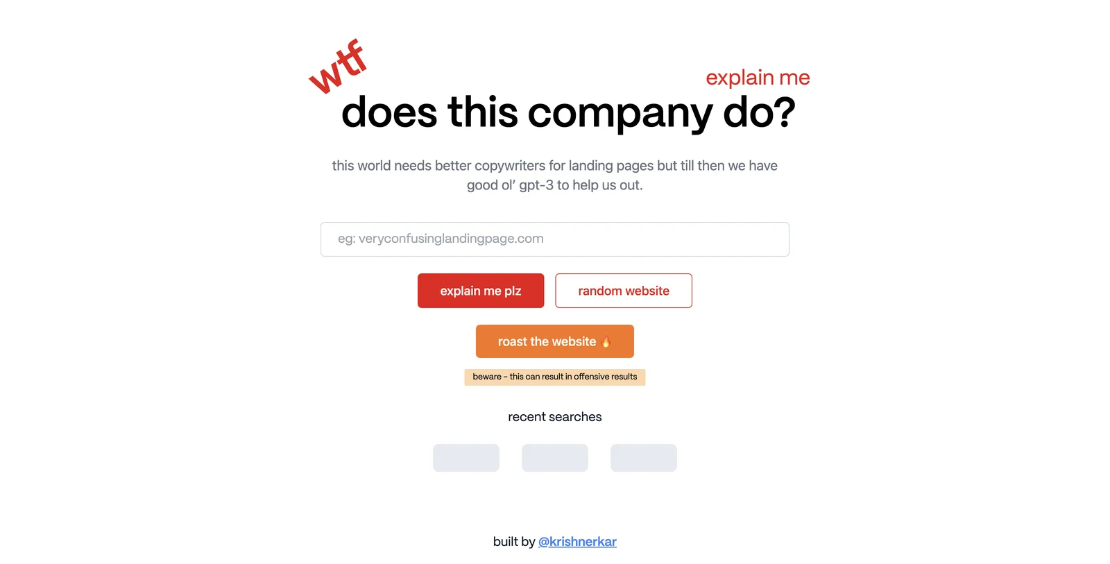 WTF DOES THIS COMPANY DO: AI Copywriting Tool for Engaging Landing Pages