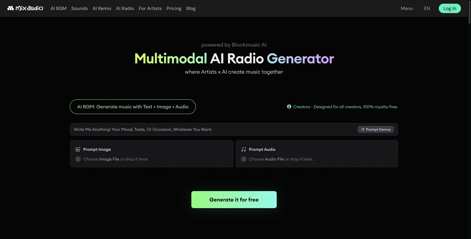 MixAudio: AI-Powered Music Generator for Artists