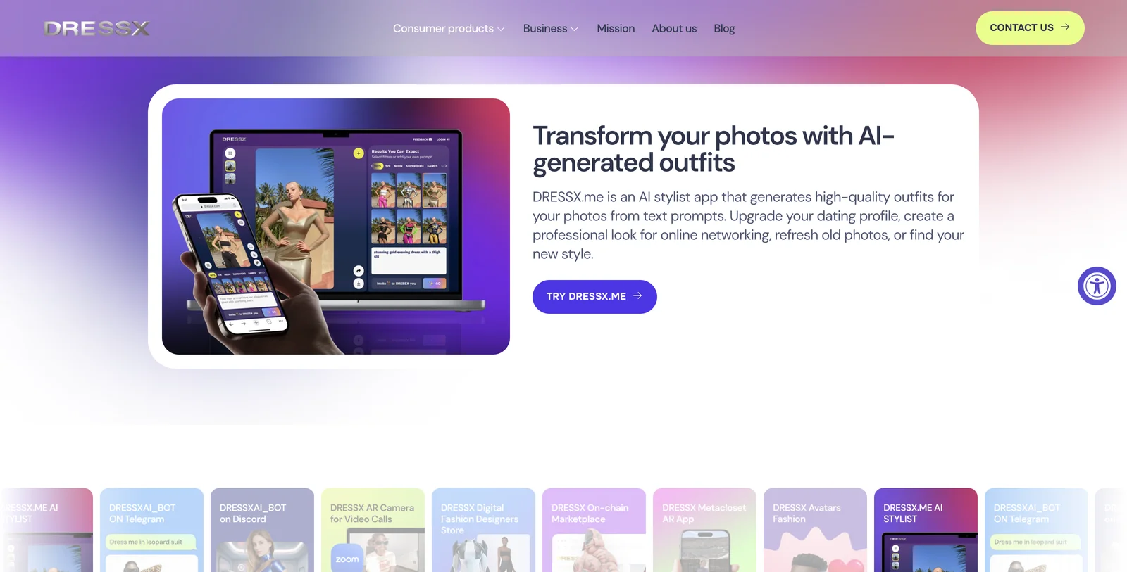 DRESSX.ME - Transform Your Photos With AI-Generated Outfits