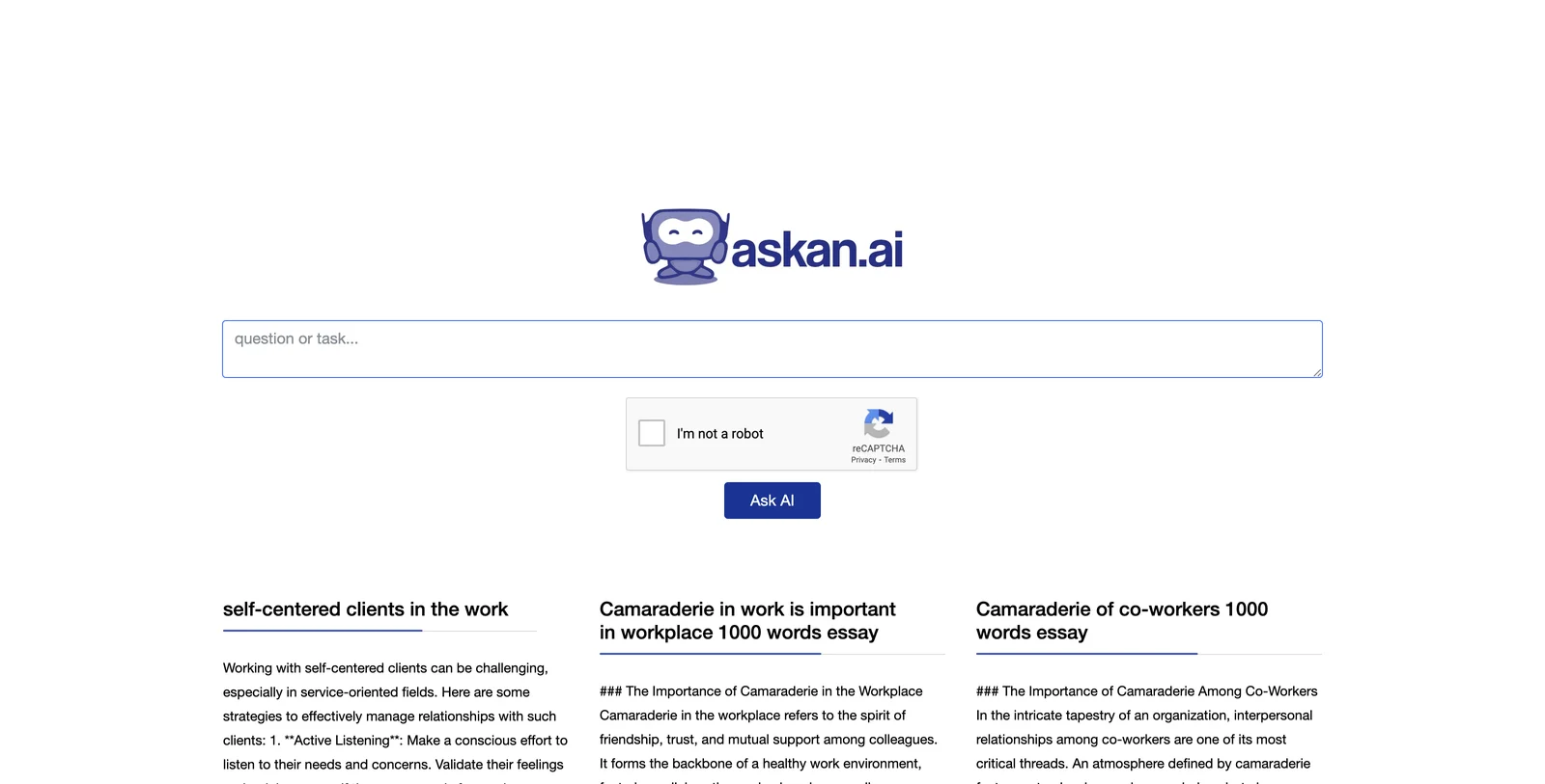 Ask an AI: Your Instant Knowledge Companion