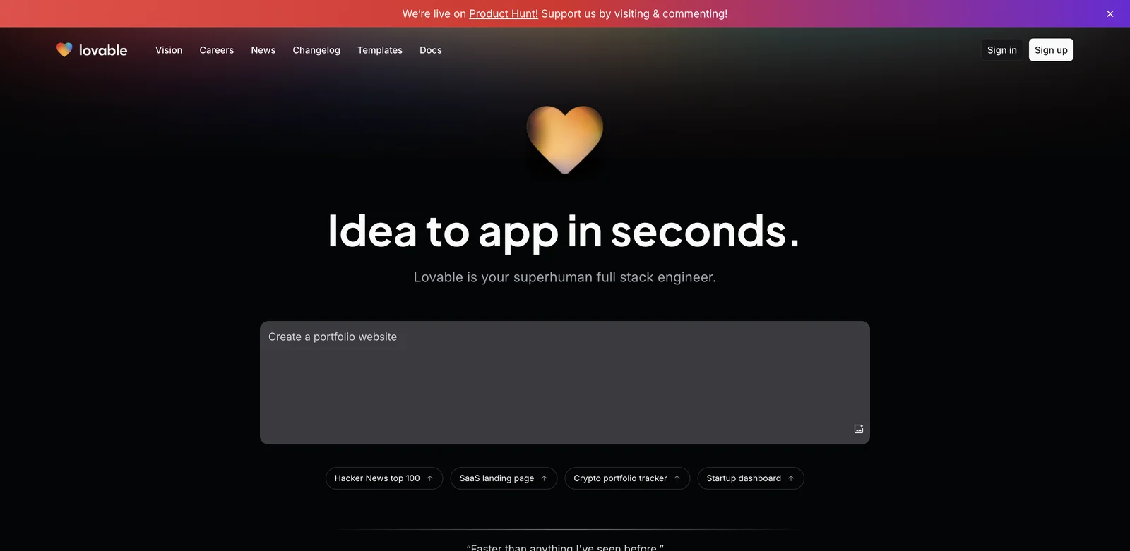 Lovable: Build Applications in Seconds with No-Code