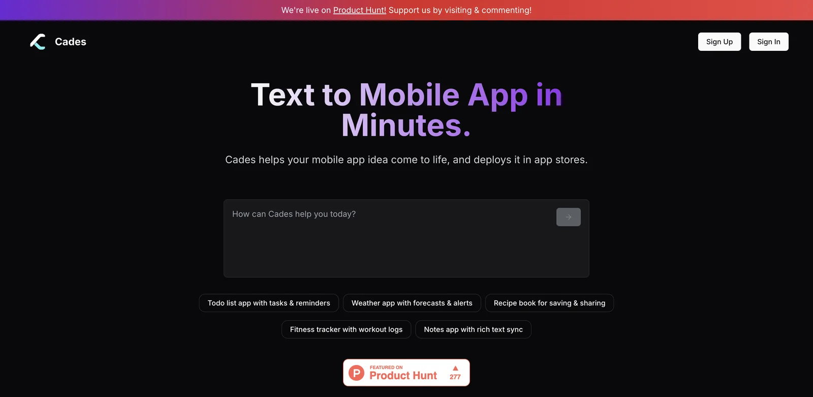 Cades: AI-Powered Mobile App Builder - Create & Deploy Apps in Minutes