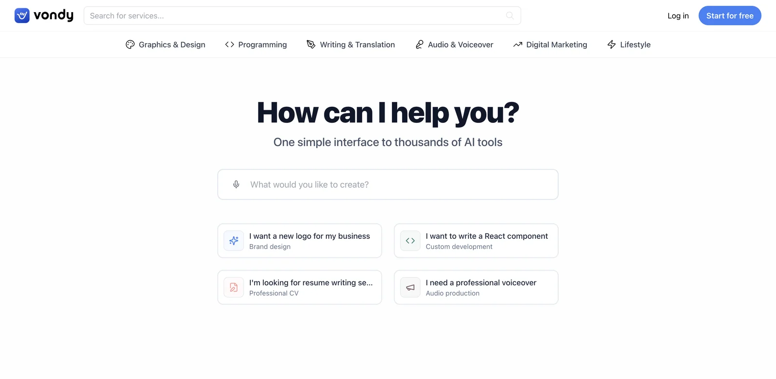 Vondy: Your One-Stop Shop for Thousands of AI Tools