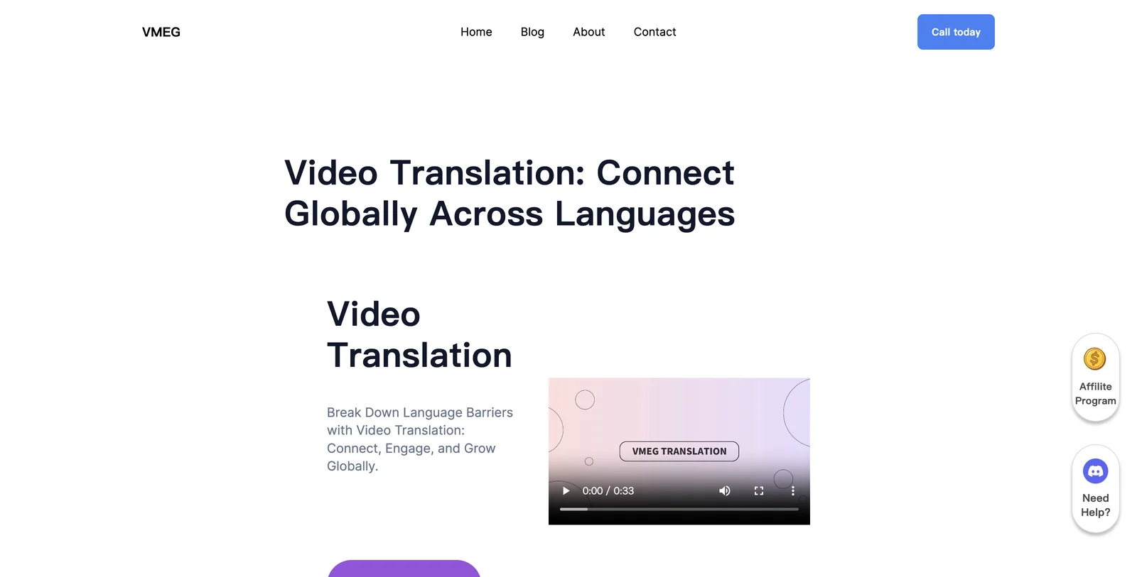 VMEG Call Video Translation: Connect Globally Across Languages