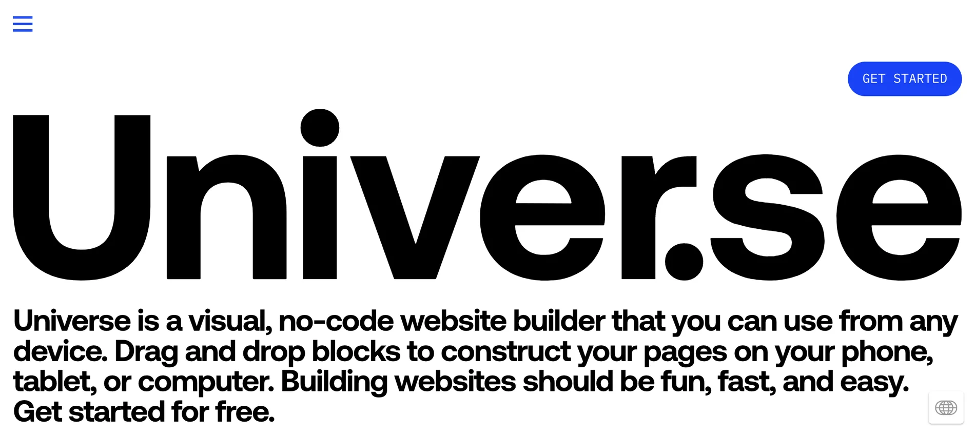 Universe: The AI-Powered No-Code Website Builder