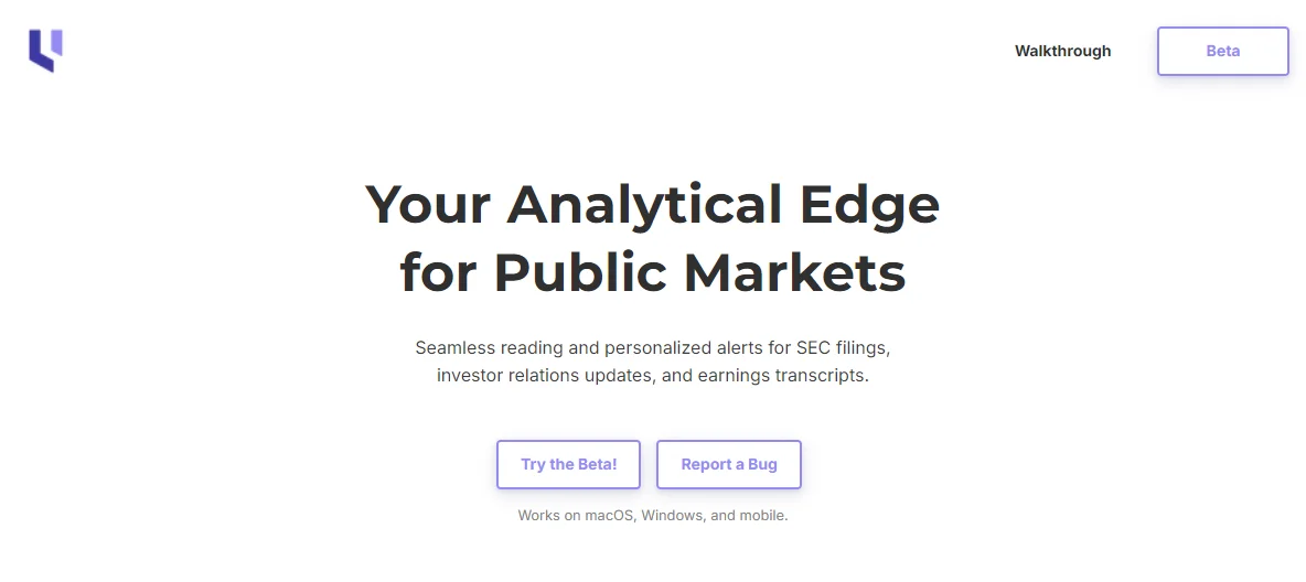 Unlevered: The AI SEC Platform for Simplified Financial Analysis