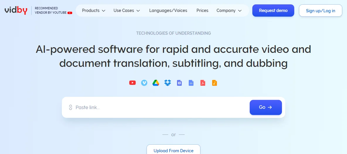 vidby: AI-Powered Translation, Dubbing, and Subtitling Service