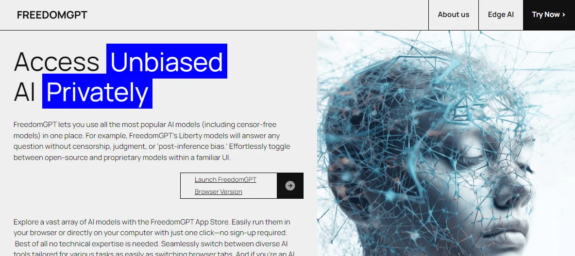 FreedomGPT: Access Uncensored AI Models Seamlessly