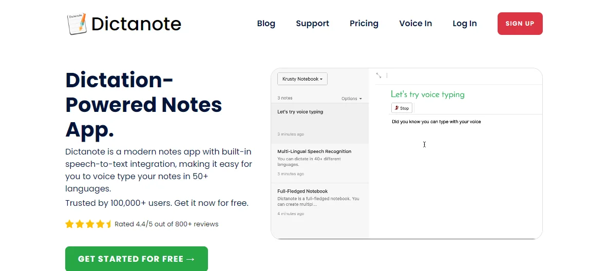 Dictanote: AI-Powered Speech-to-Text Note Taking in 50+ Languages