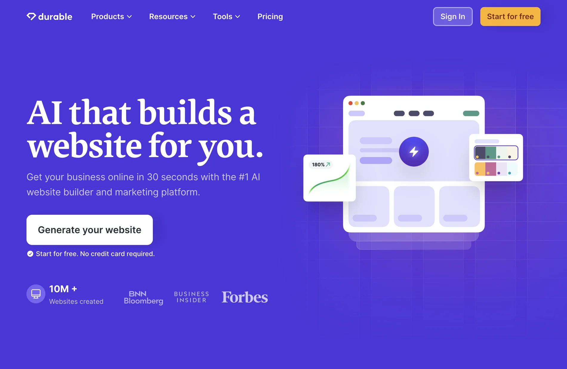 Durable AI Website Builder and Small Business Software