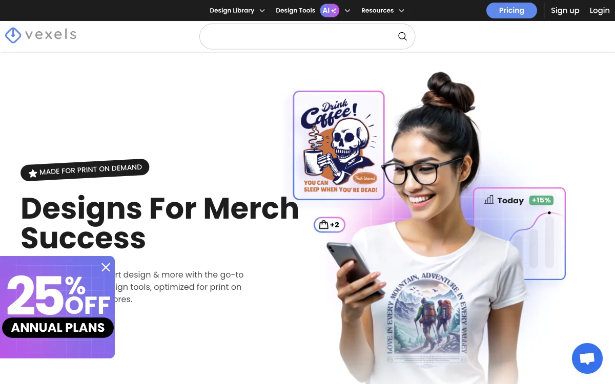 Vexels: AI-Powered Design Tool for Professional Merch Creation