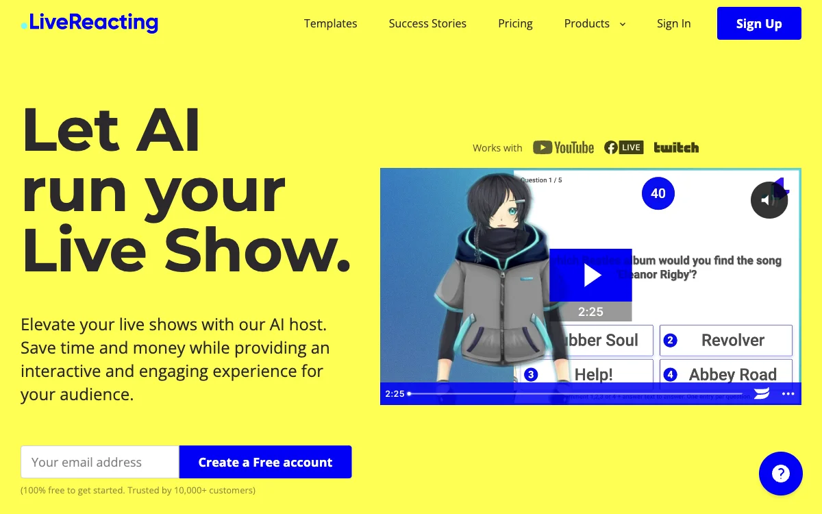 Transform Your Live Shows with LiveReacting AI Host