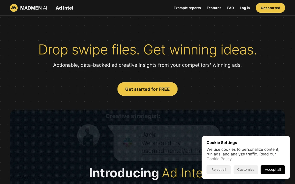 MadMen AI: Gain Actionable Insights from Competitors' Winning Ads