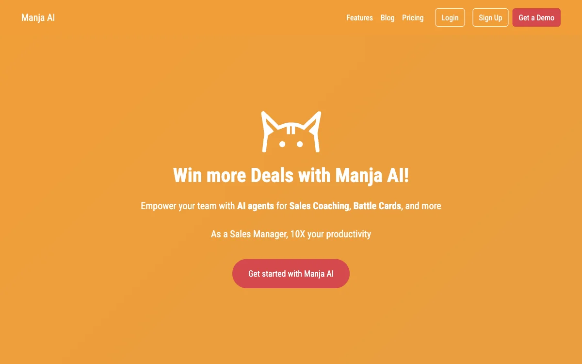 Manja AI: Elevate Your Sales with AI-Powered Coaching