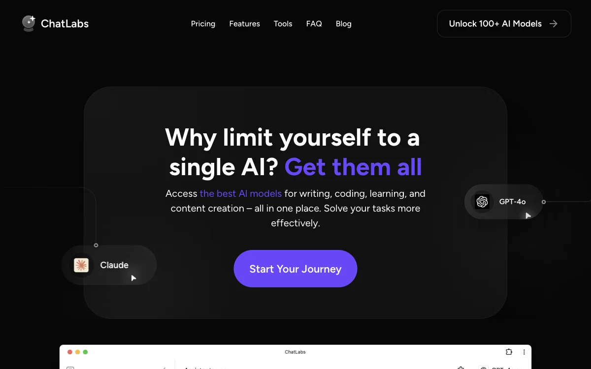 ChatLabs: Access the Best AI Models for Your Needs