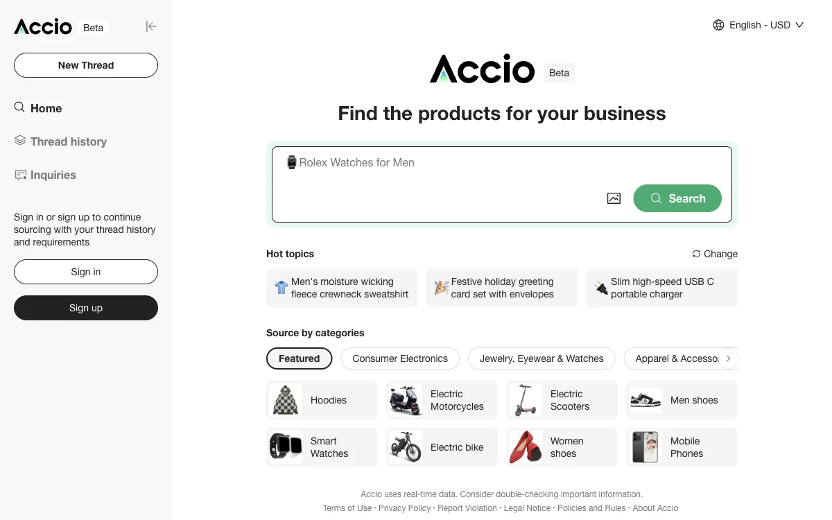 Accio: Your Ultimate AI Sourcing Agent