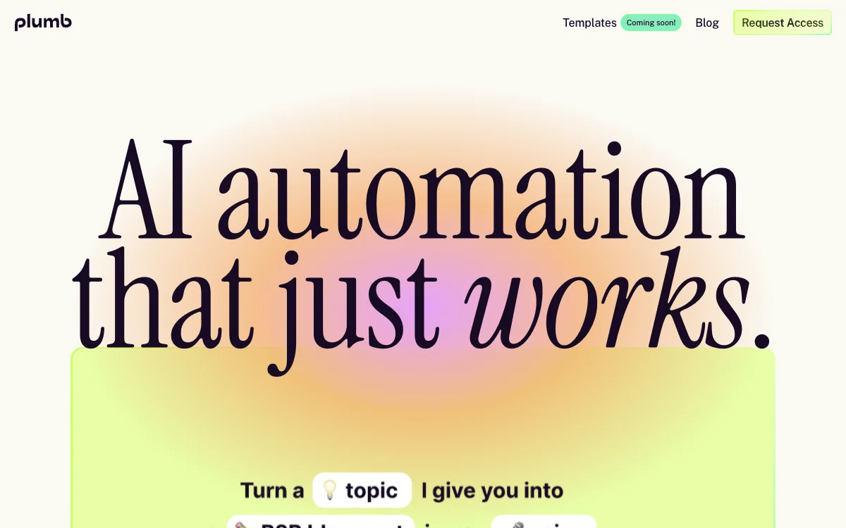 Plumb: Revolutionizing AI Workflow Automation