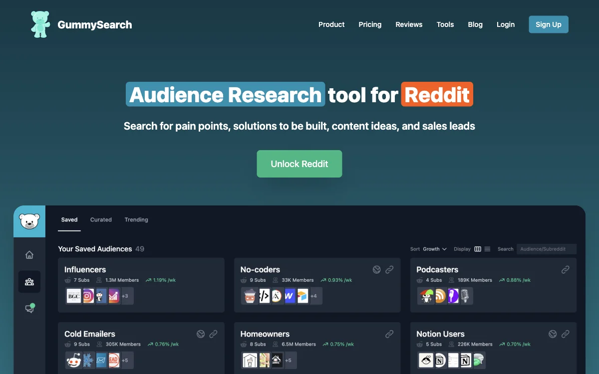 Ontdek Inzichten met GummySearch voor Reddit