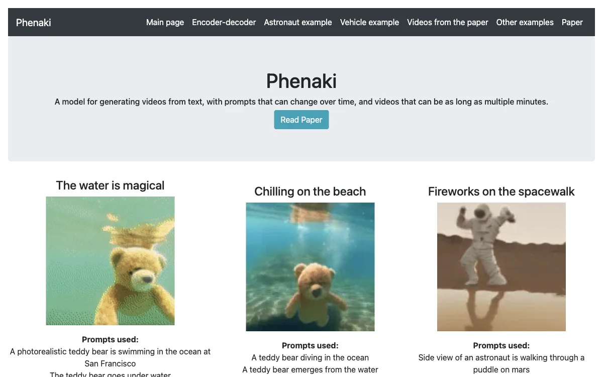 Phenaki: AI-Powered Video Generation from Text Prompts