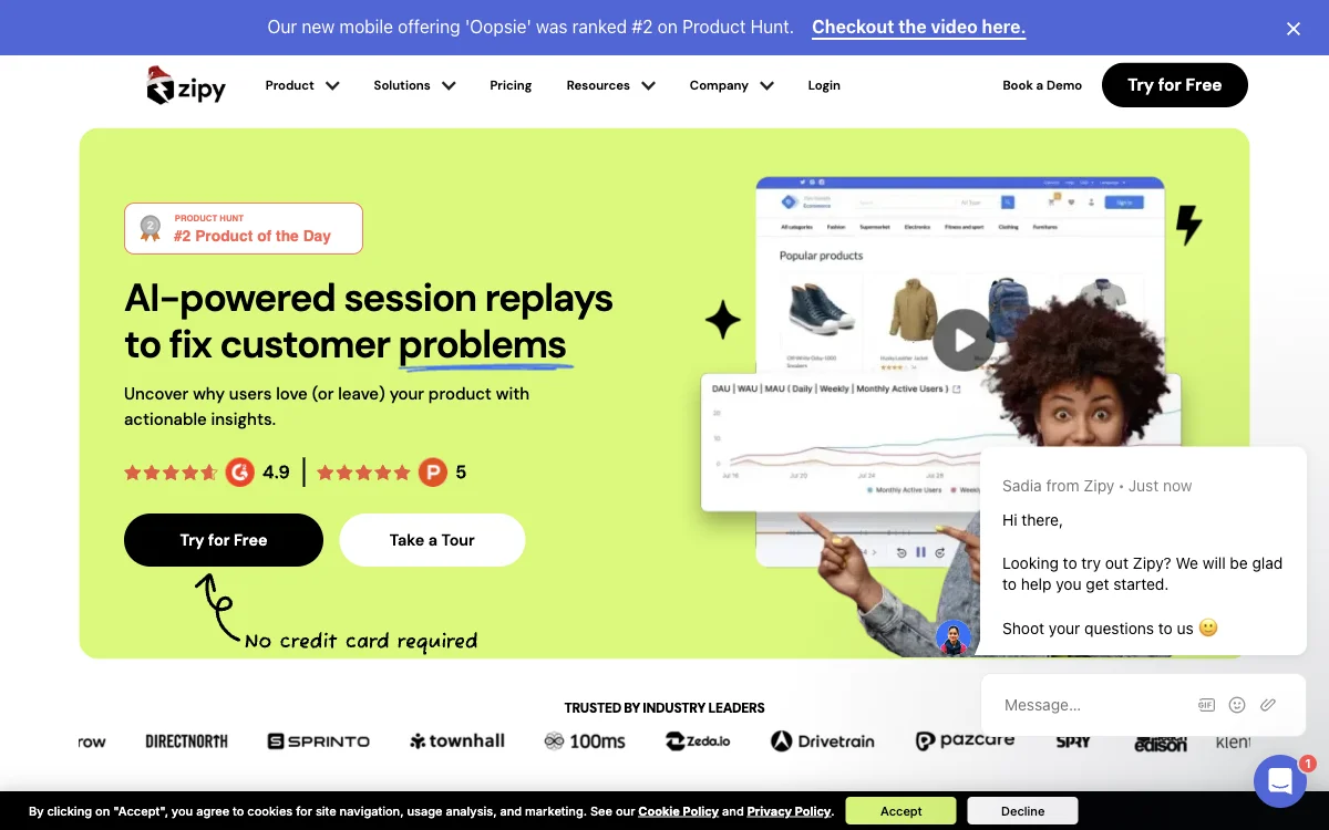 Zipy: AI-Powered Session Replays, Error Tracking & Analytics for Enhanced User Experience