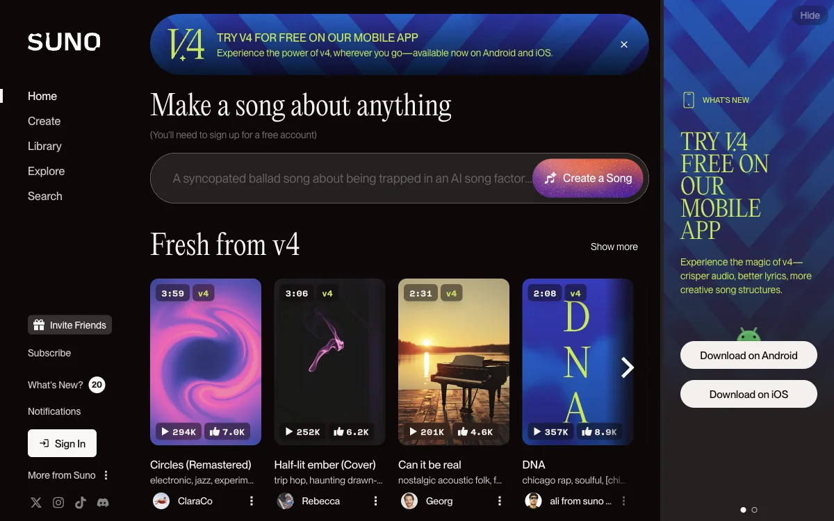 Suno: Create Songs with AI-Powered Music Generation