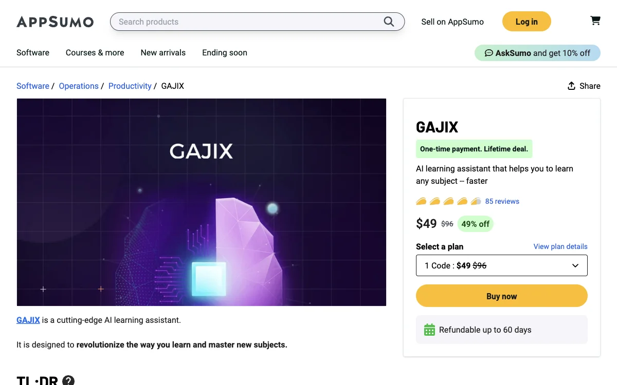 GAJIX: Trợ lý Học tập AI Tiên tiến - Tăng Năng Suất Lên Đến 75%