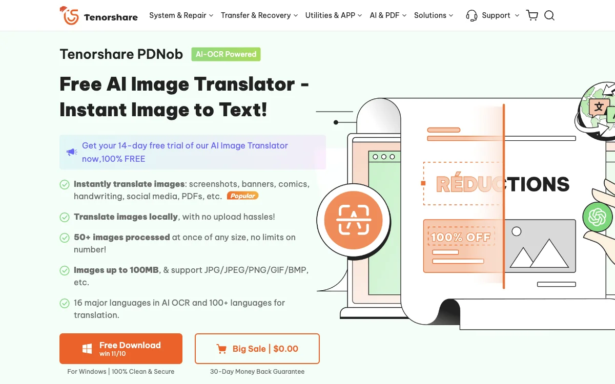 PDNob AI Image Translator：AI驱动的图像翻译工具