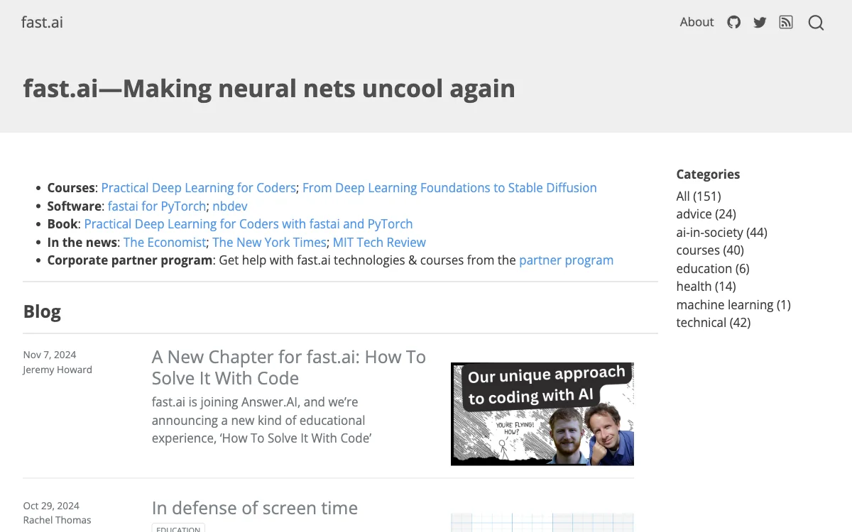 fast.ai—Making neural nets uncool again – fast.ai