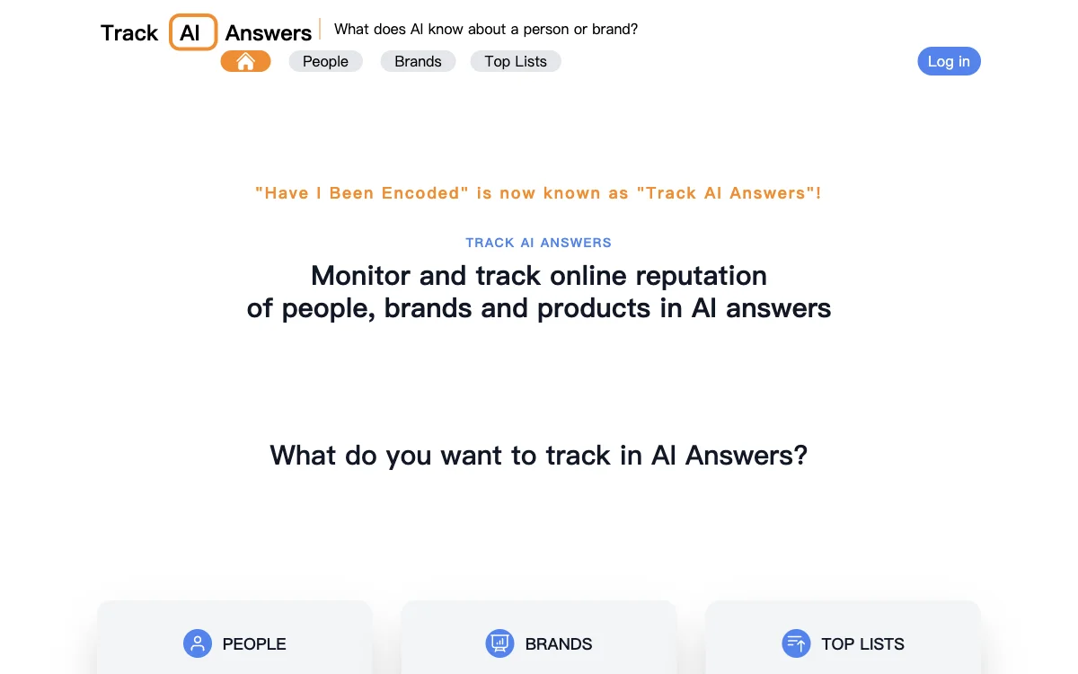 Track AI Answers trên tất cả các chatbot AI - Theo dõi danh tiếng trực tuyến