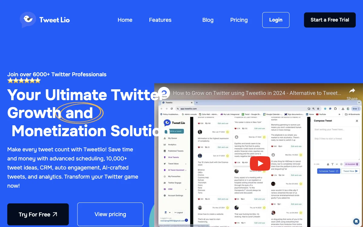 Tweetlio: AI-Powered X Management Tool for More Deals & Growth