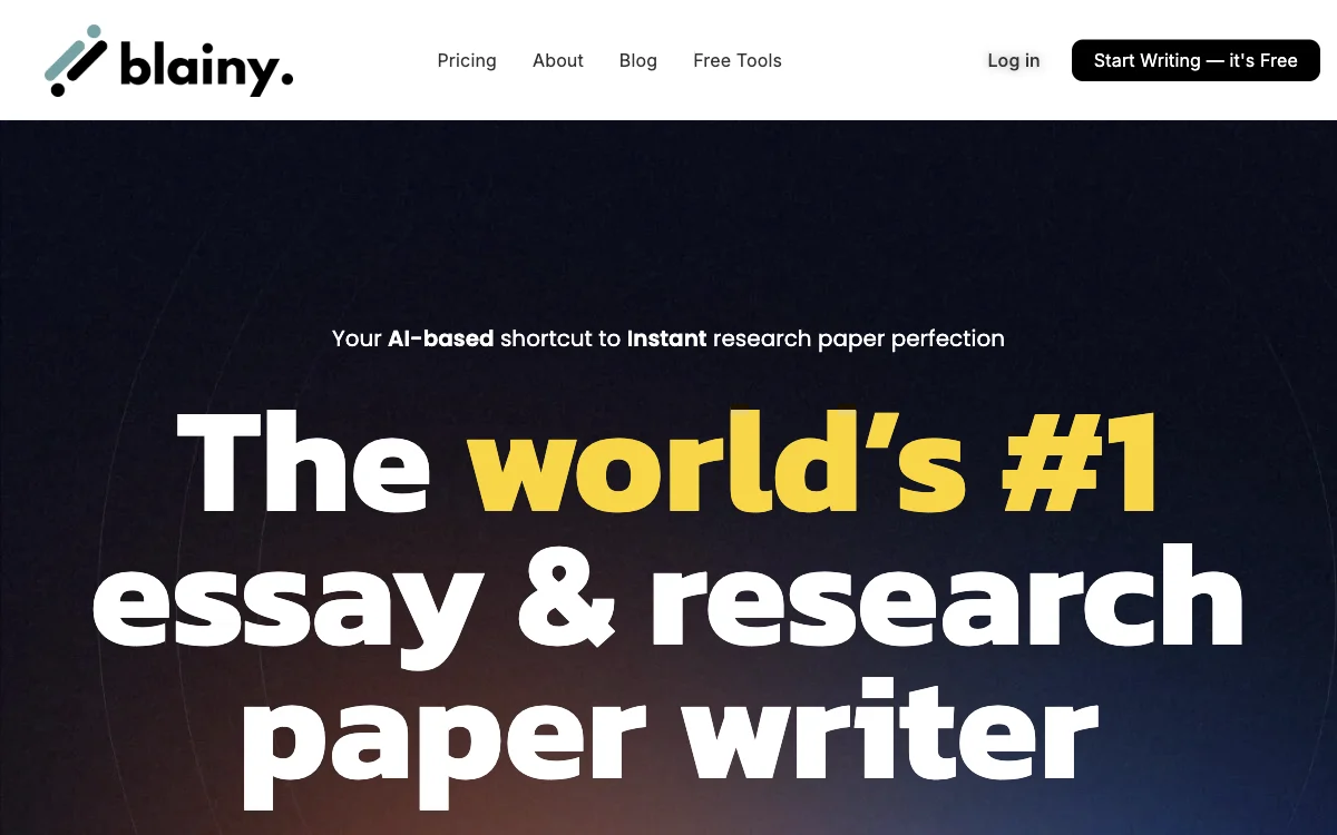 Blainy: The Ultimate AI Research Paper Writer for Faster and Better Academic Writing