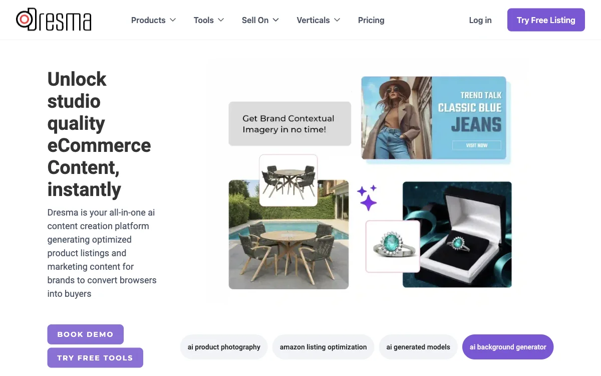 Dresma: Professional AI Content Creation for E-commerce Brands Under $2