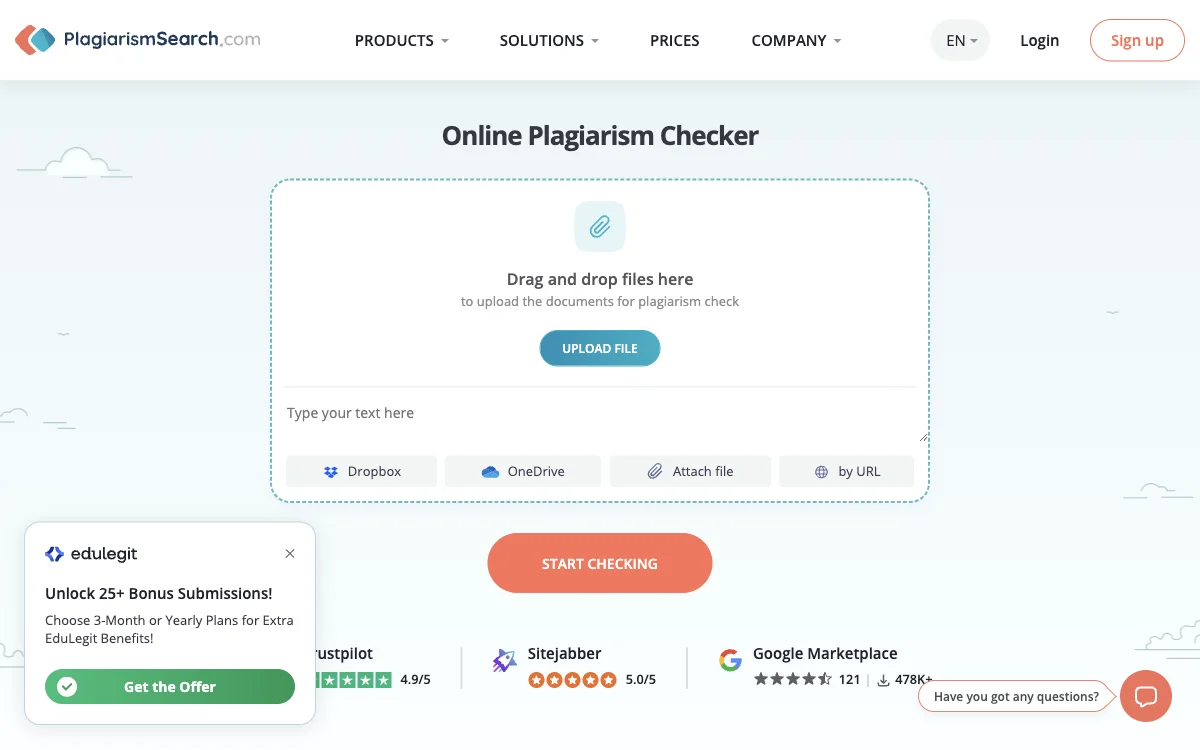 PlagiarismSearch.com - Kiểm Tra Đạo Văn Online Nhanh Chóng và Chính Hợp