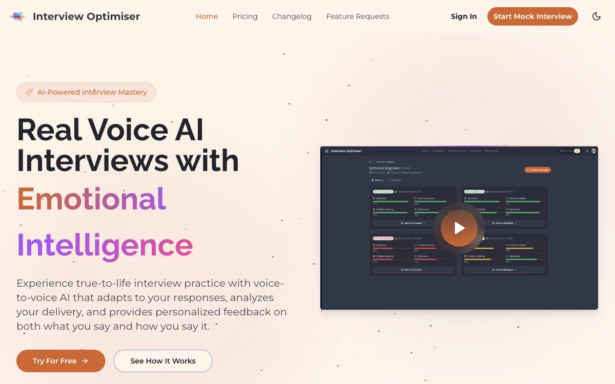 Interview Optimiser: AI-Powered Interview Practice for Success