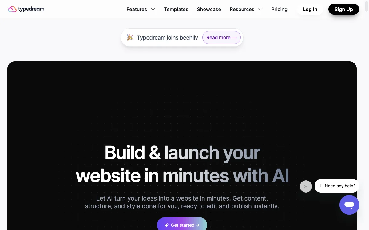 Typedream: AI-Powered Website Builder for Success