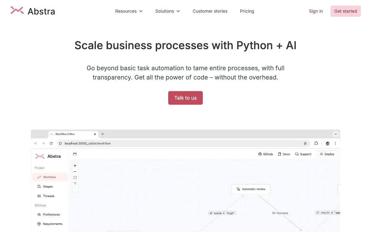 Abstra: Mở rộng quy trình kinh doanh với Python + AI - Tiện lợi và mạnh mẽ