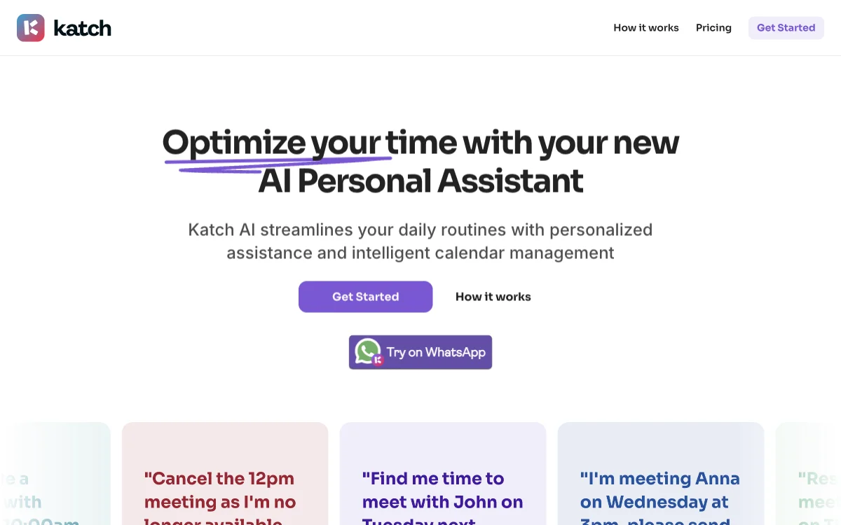 Katch AI: Streamline Your Day with an Intelligent Personal Assistant