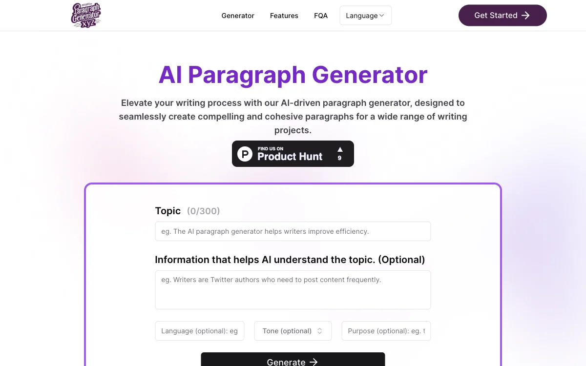 AI Paragraph Generator XYZ: Free & Effortless Paragraph Creation