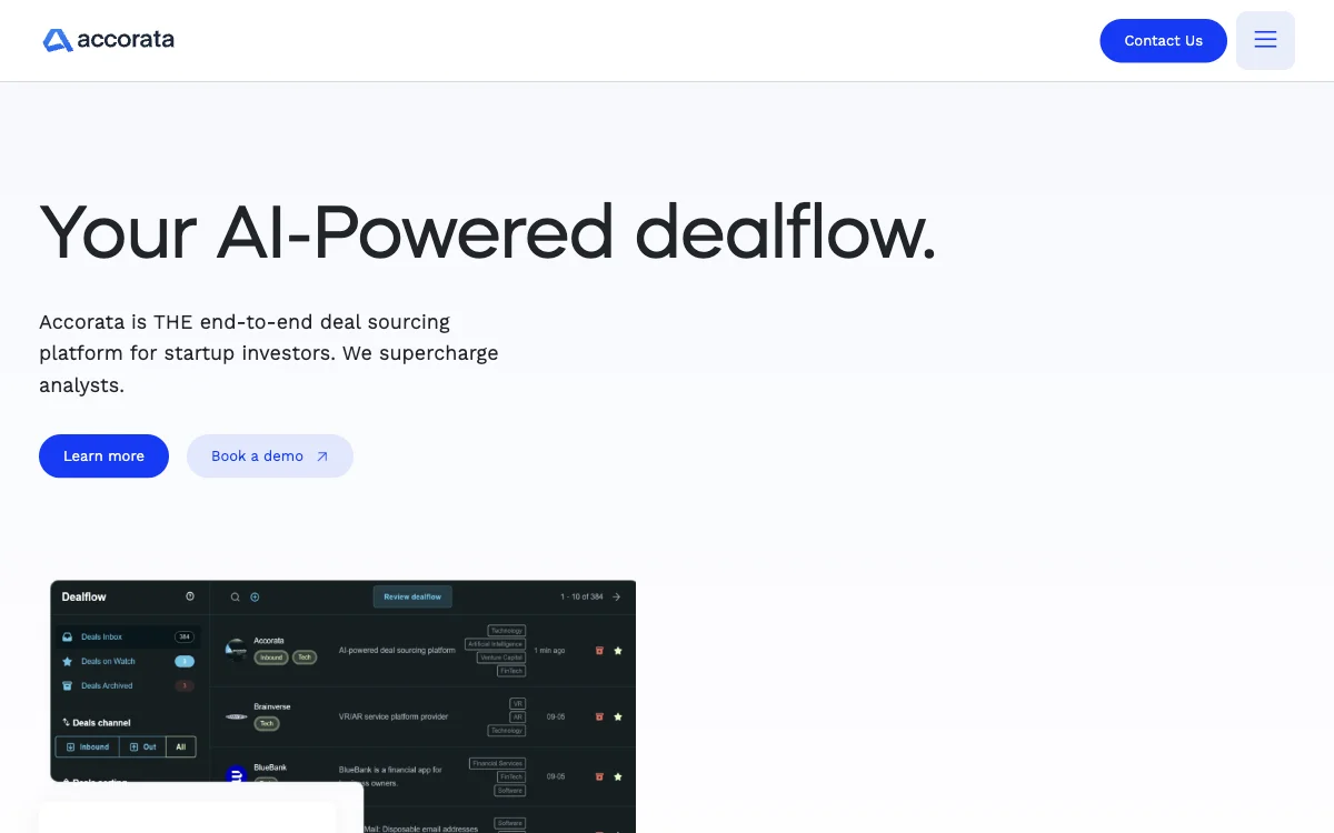 Accorata: La piattaforma di dealflow AI-powered per gli investitori startup