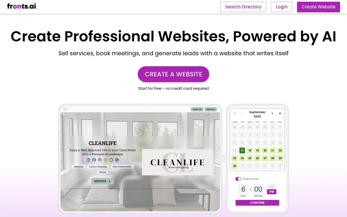 fronts.ai: The AI-Powered Website Builder for Professional Websites