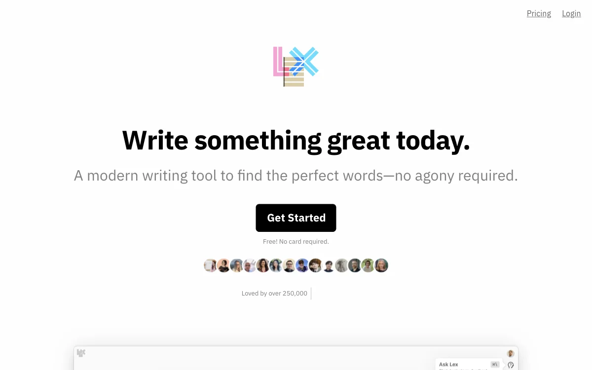 Lex: The AI-Powered Writing Tool for Effortless Content Creation